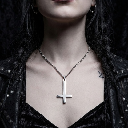 Inverted Cross Necklace