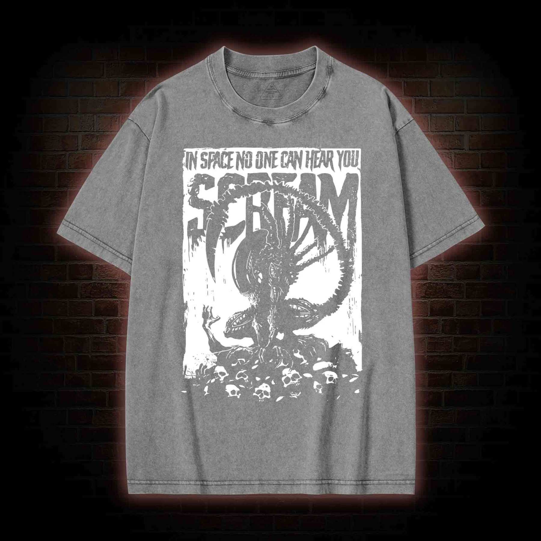 In Space No One Can Hear You Scream Washed T-shirt