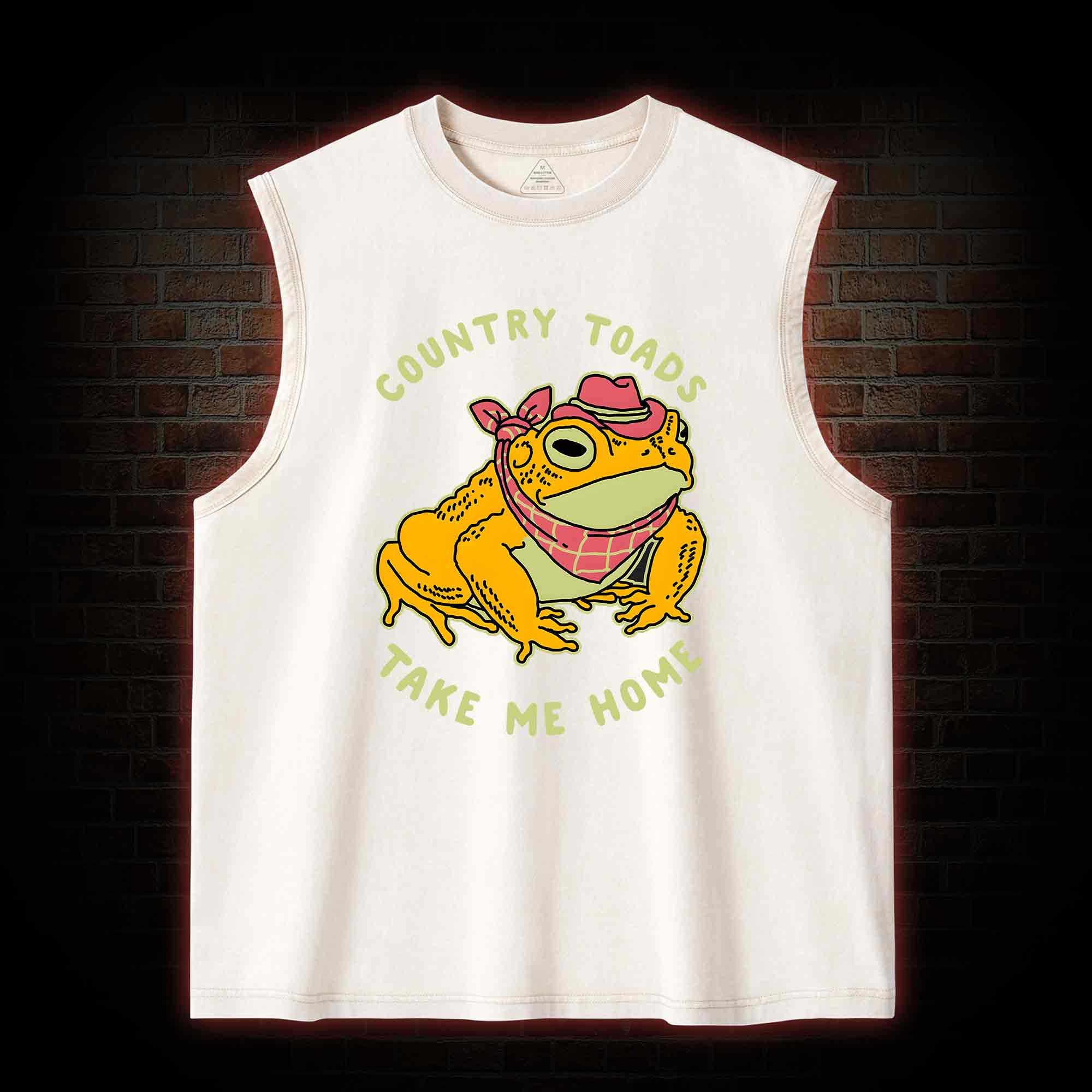 Country Toads Take Me Home Washed Tank Top