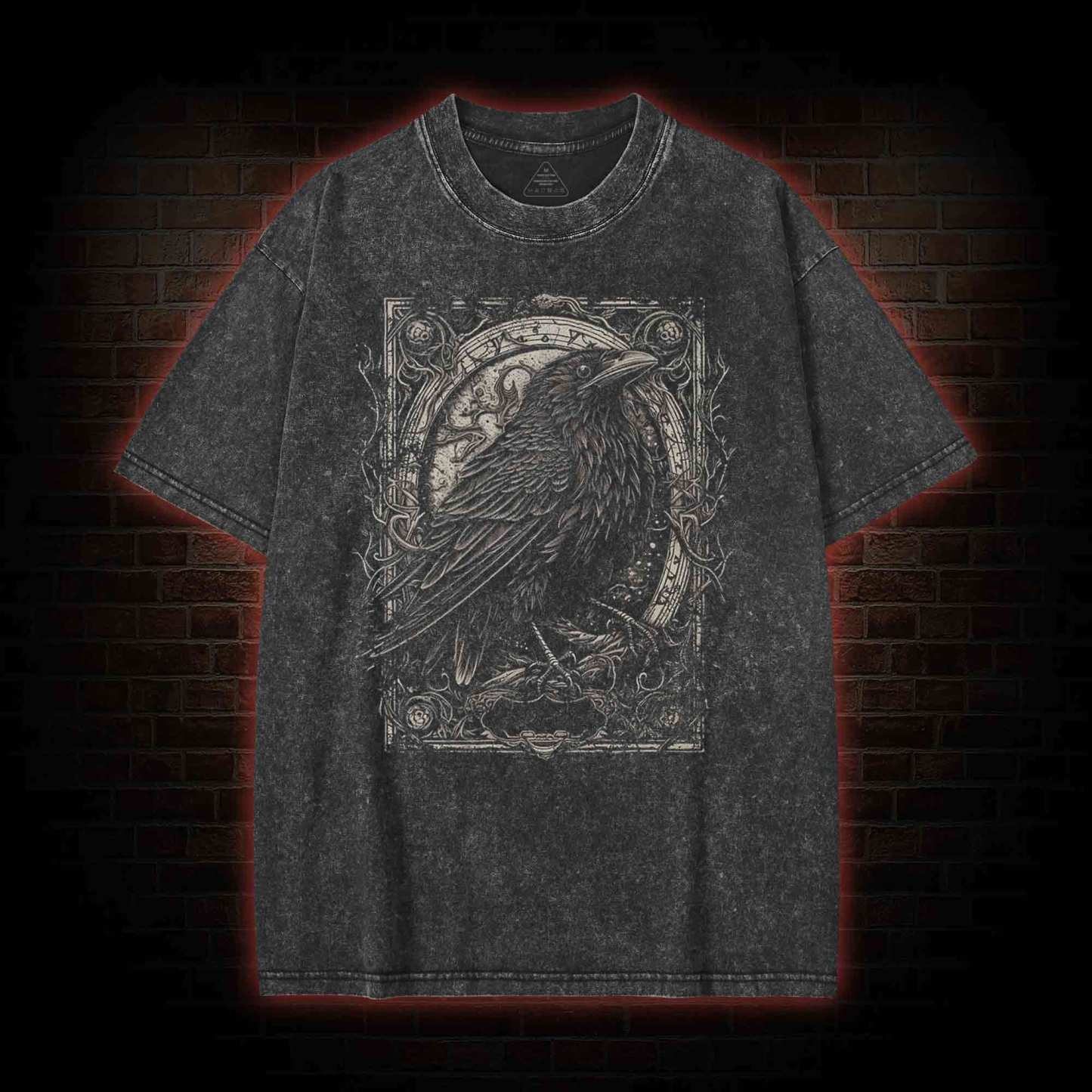 Tarot Card Crow Washed T-shirt