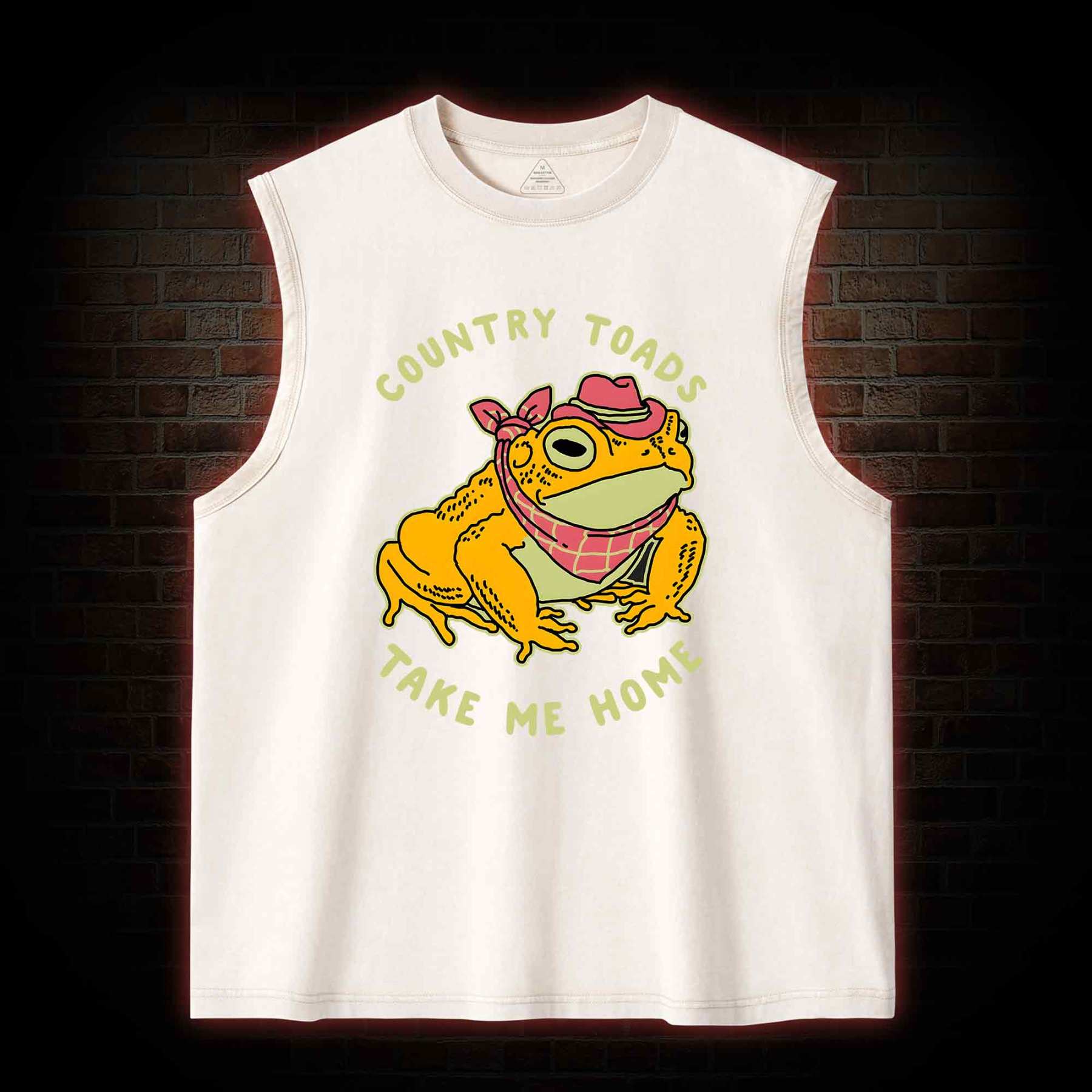 Country Toads Take Me Home Washed Tank Top