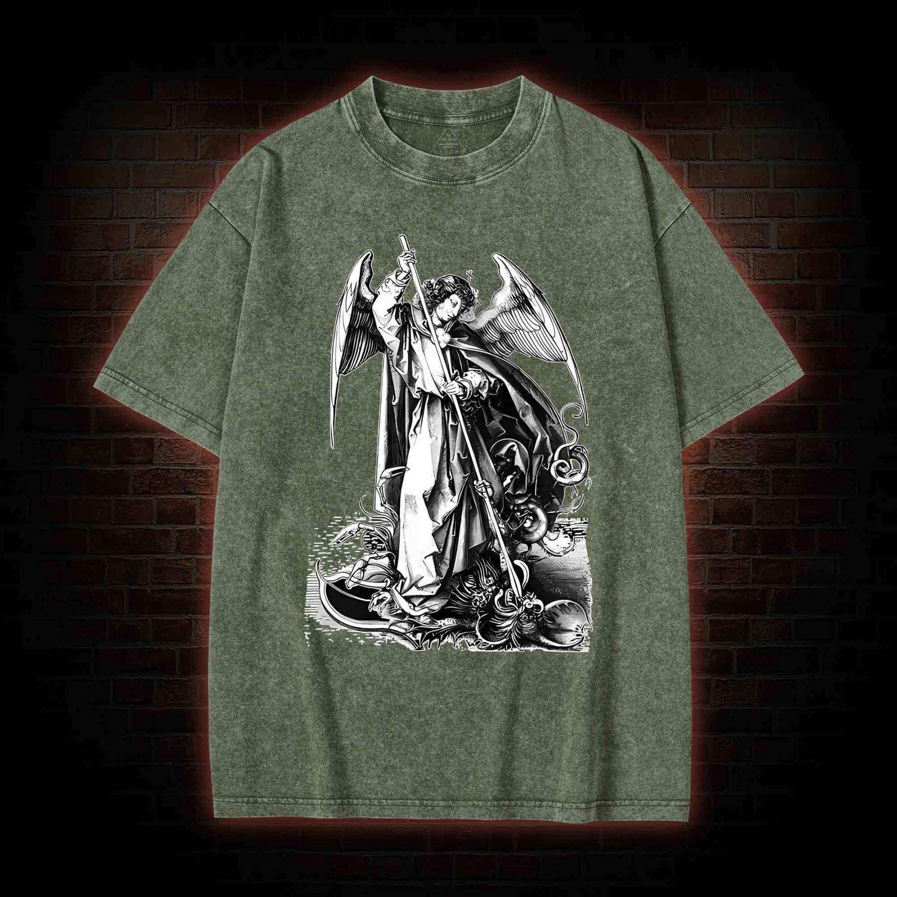 St Michael Archangel Washed T-shirt