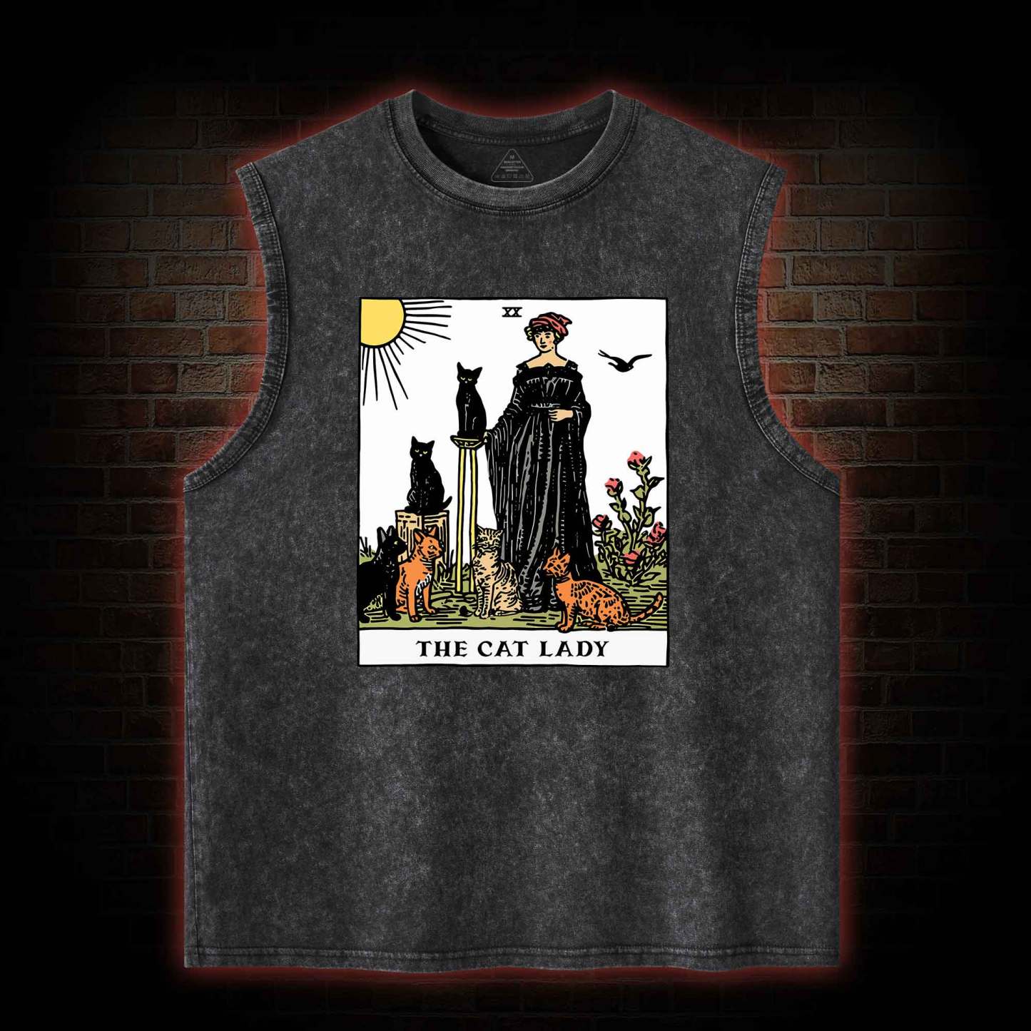 The Cat Lady Washed Tank Top