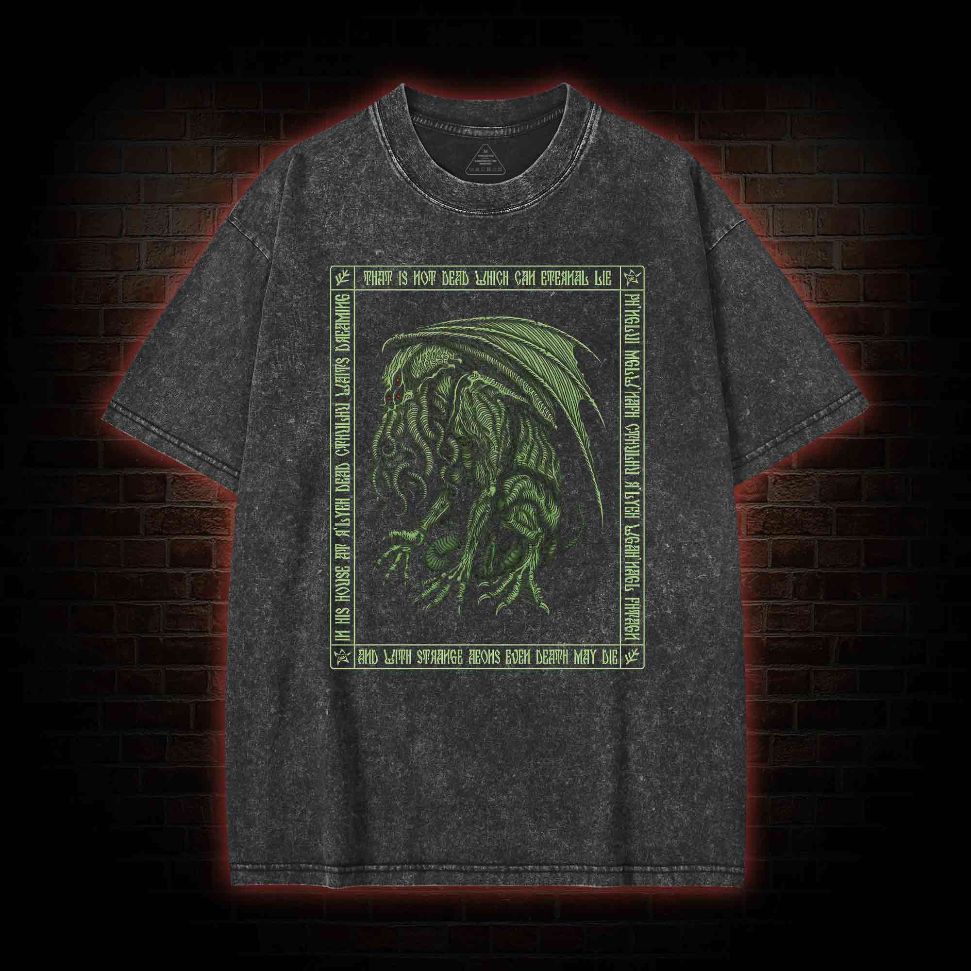 Horror of Cthulhu Washed T-shirt