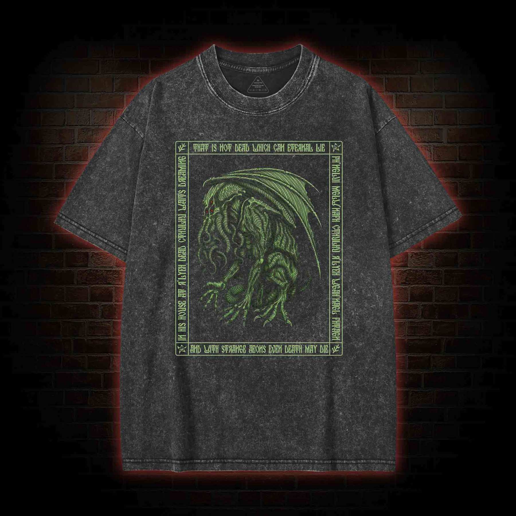 Horror of Cthulhu Washed T-shirt