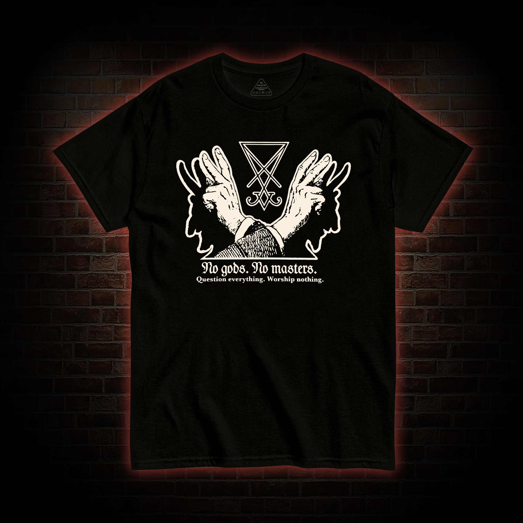 No Gods No Masters Sigil of Lucifer T-shirt