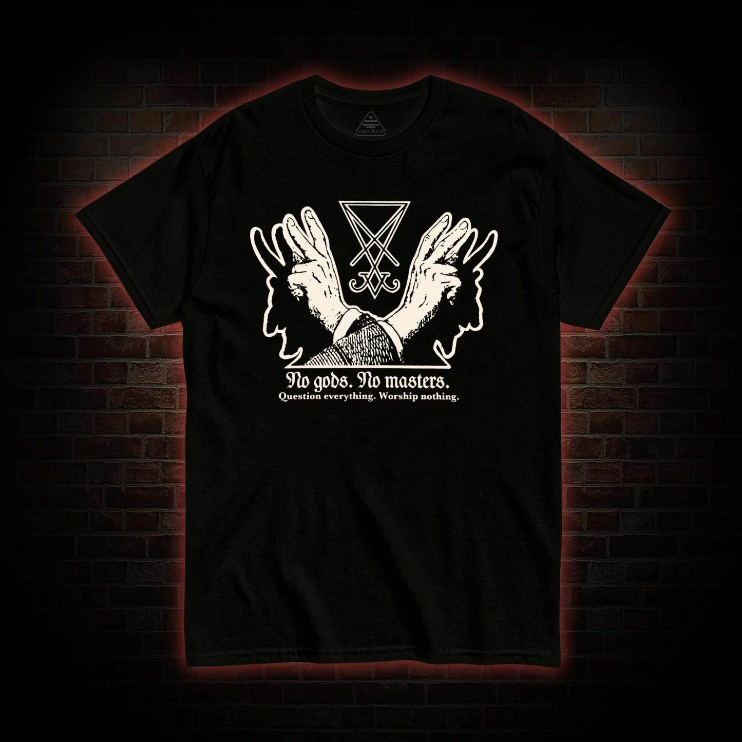 No Gods No Masters Sigil of Lucifer T-shirt