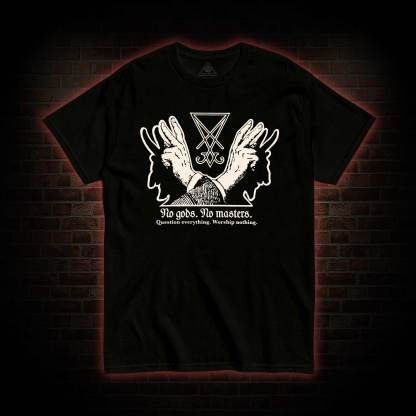 No Gods No Masters Sigil of Lucifer T-shirt