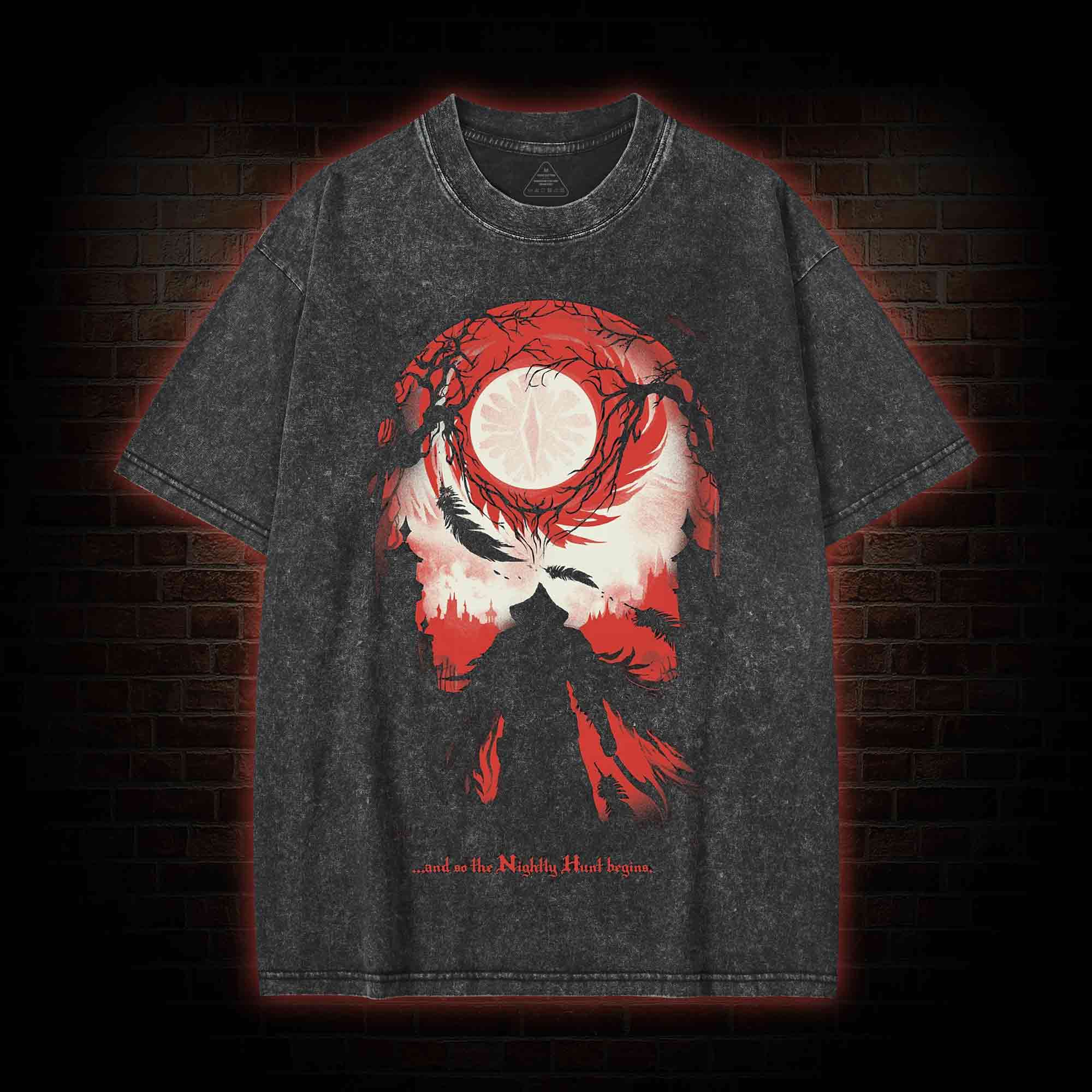And So The Nightly Hunt Begins Washed T-shirt