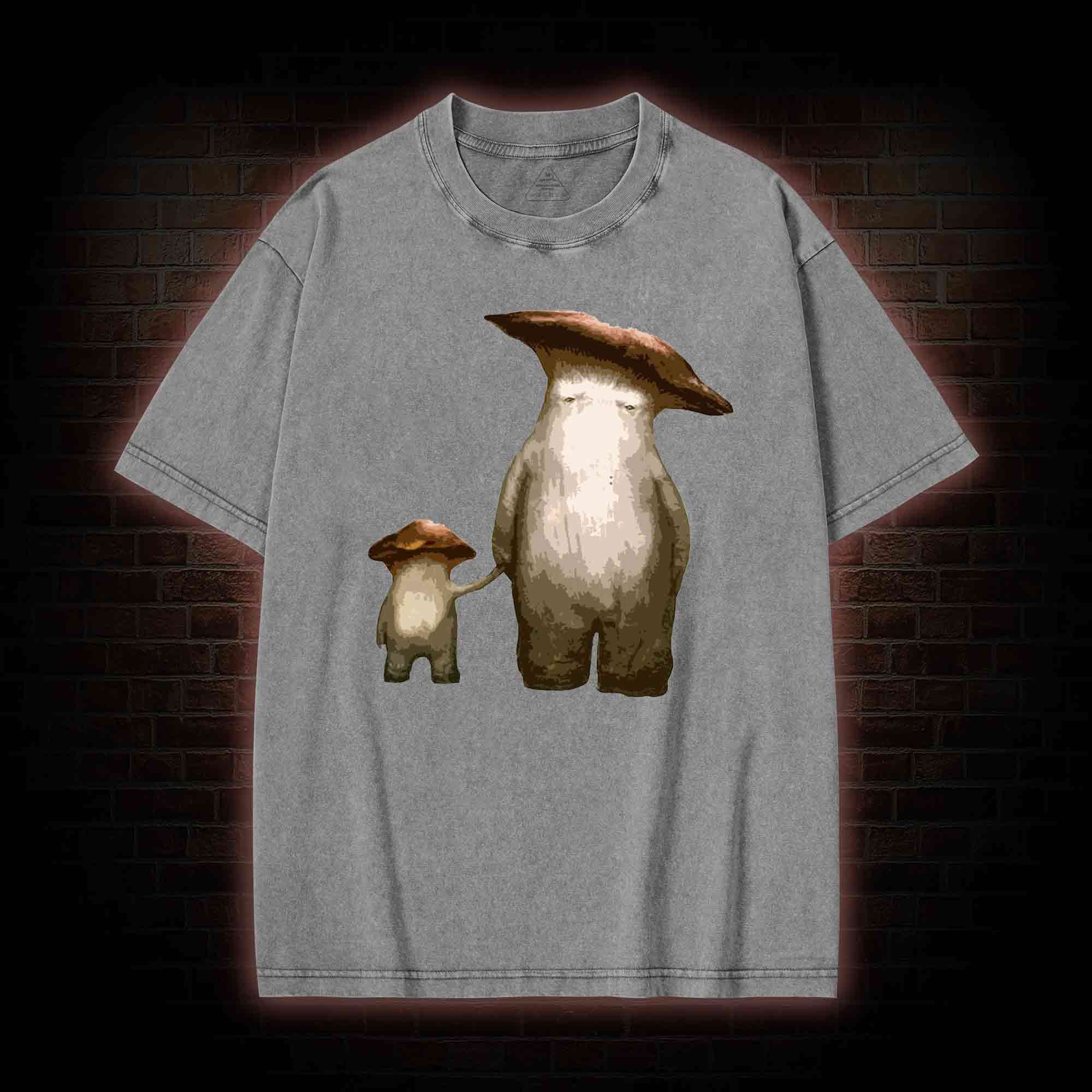 Mushroom People Washed T-shirt
