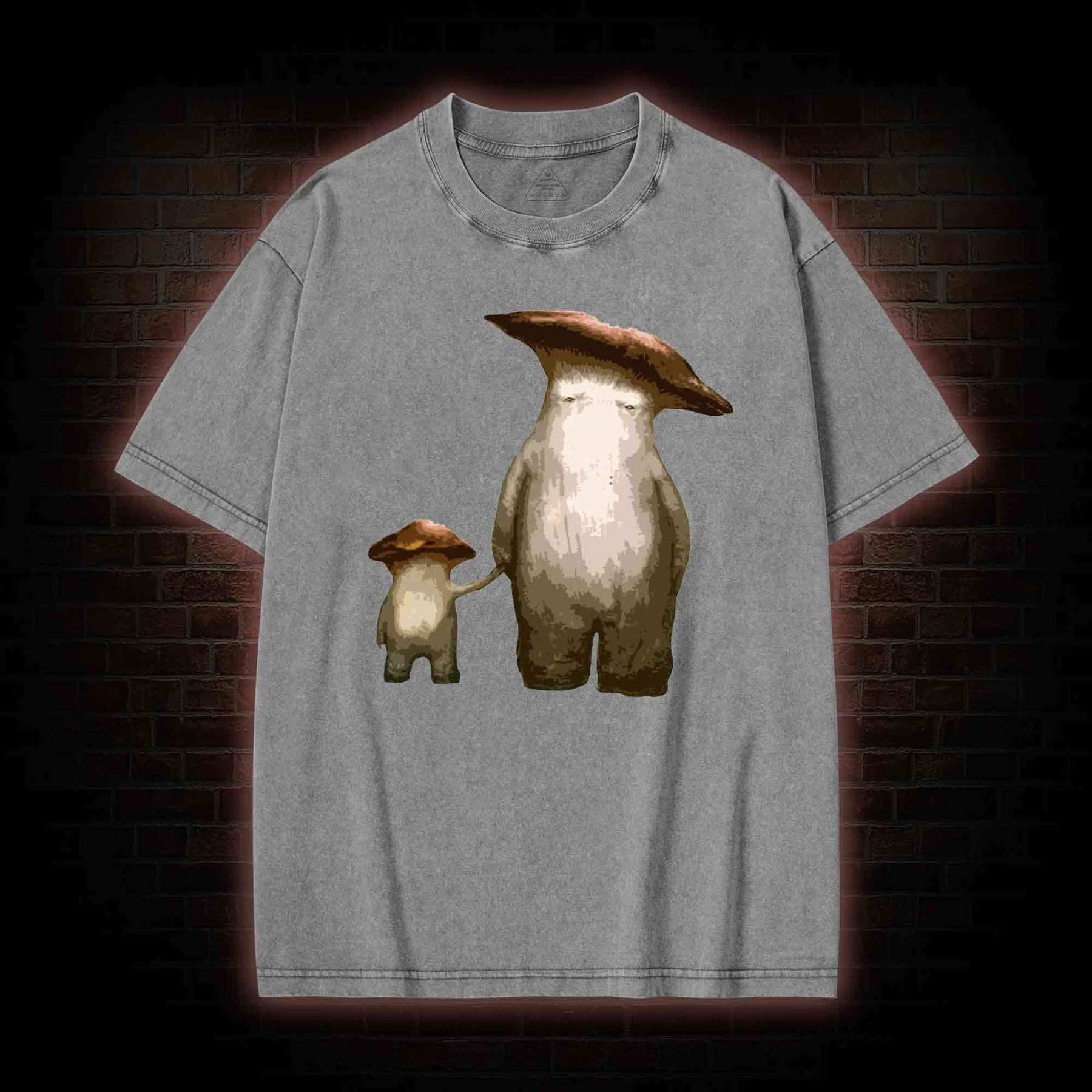 Mushroom People Washed T-shirt