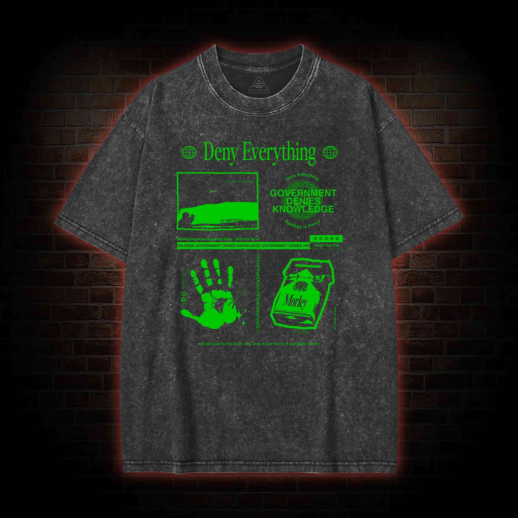 Deny Everything Washed T-shirt