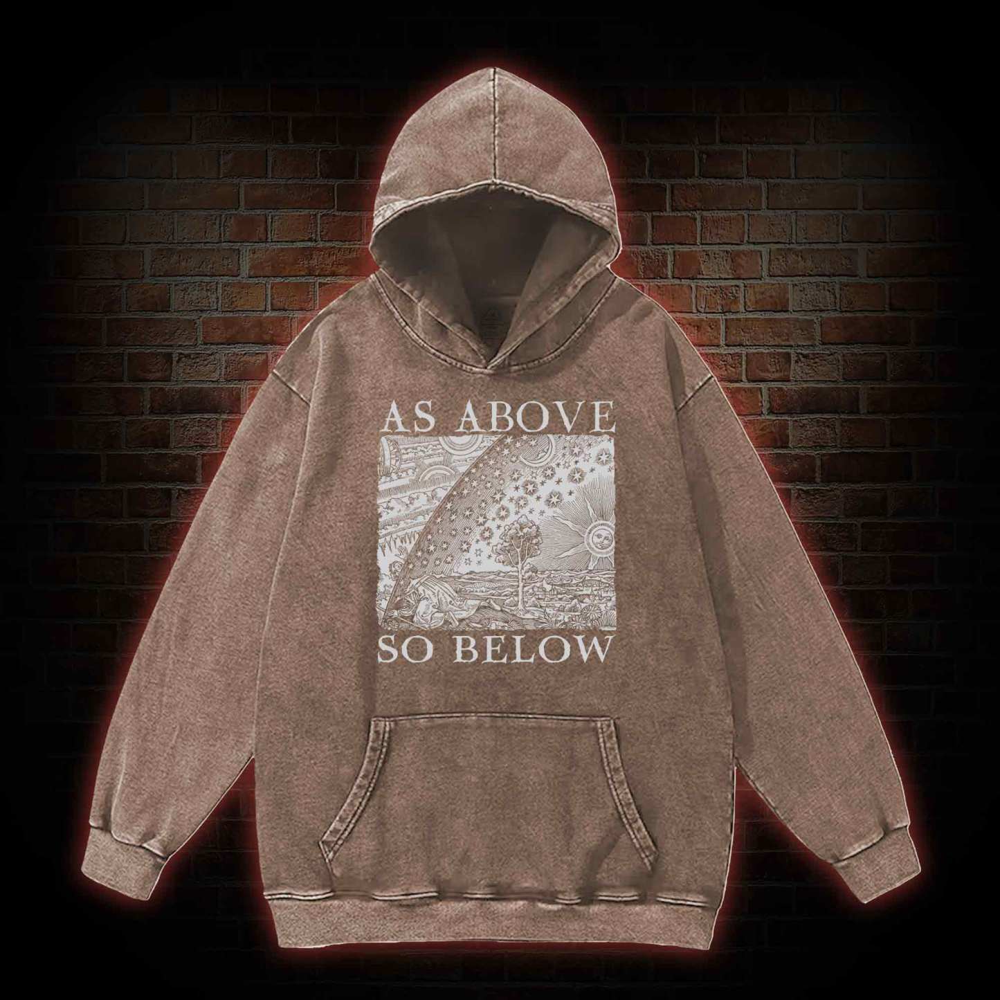 As Above So Below Washed Hoodie