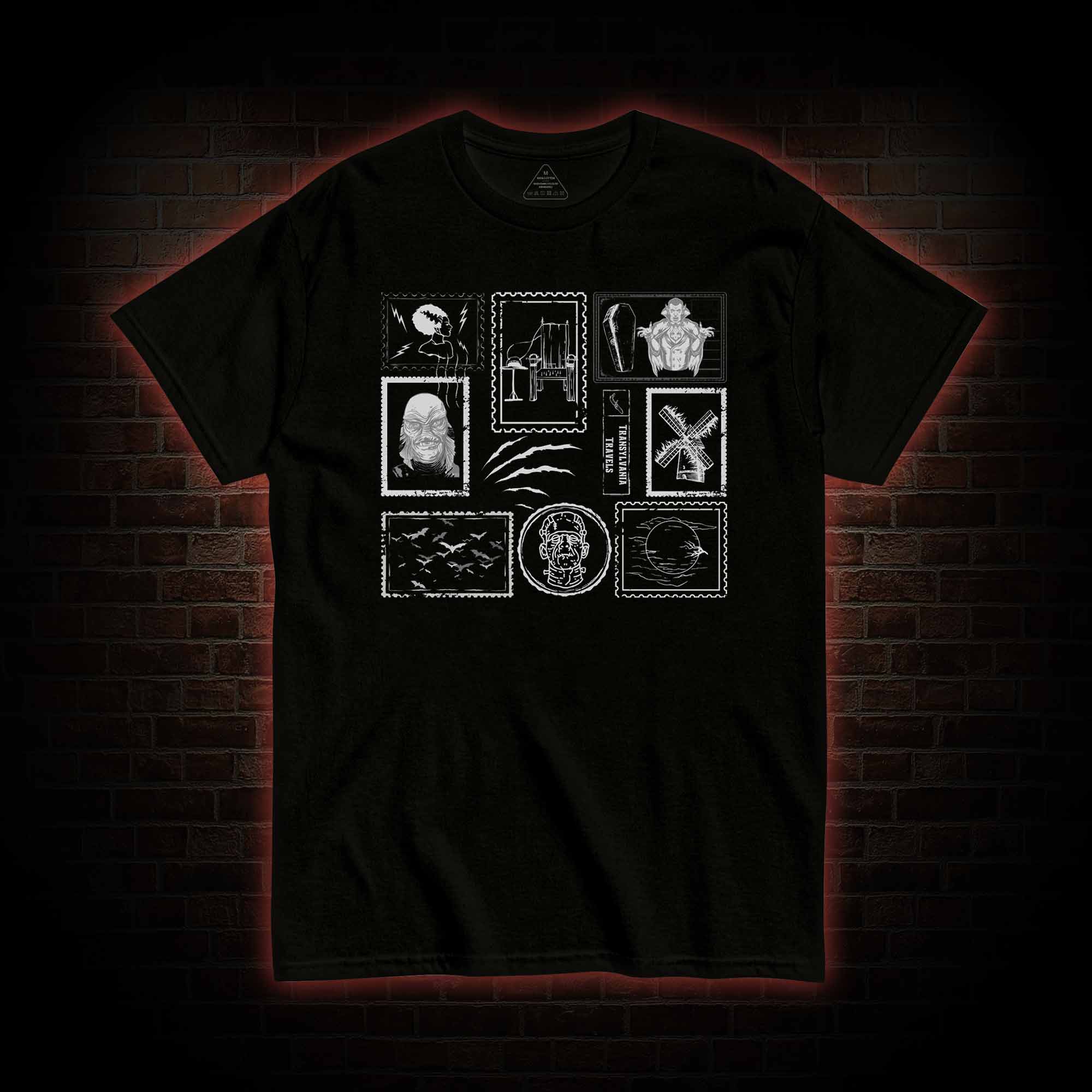 Monsters Postage Stamp T-Shirt 