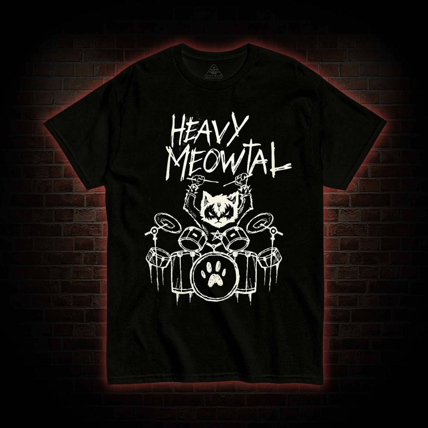 Heavy Meowtal T-Shirt with Dark Style