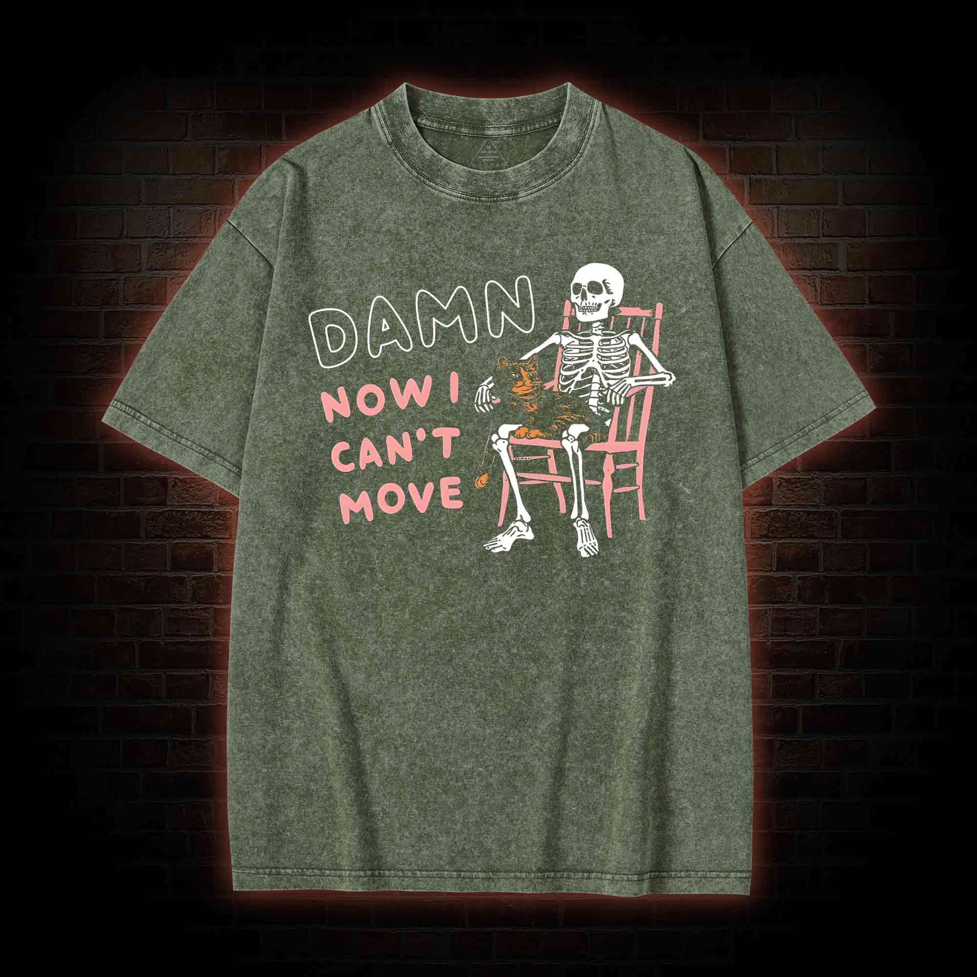 Damn Now I Can't Move Washed T-shirt