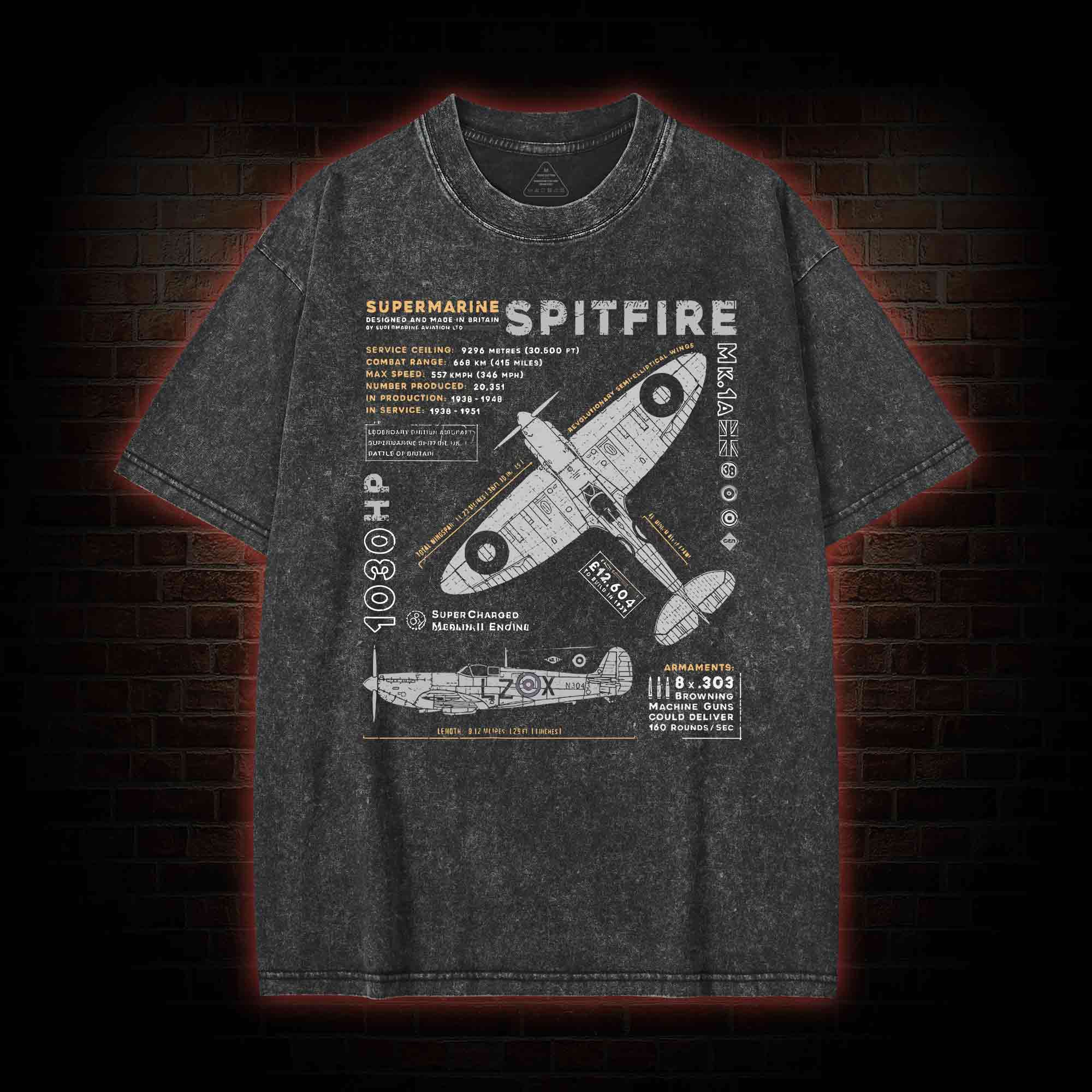 Royal Air Force Marlin Figher Washed T-shirt