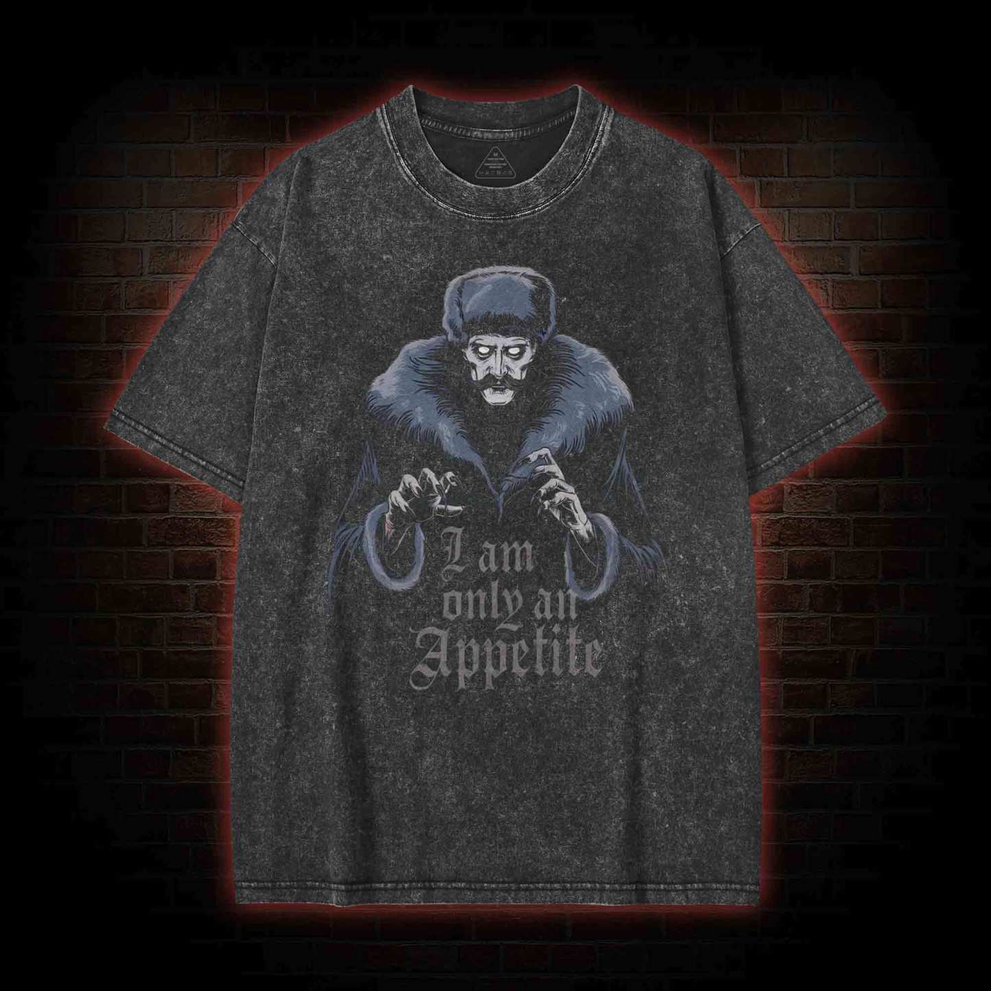 I Am Only an Appetite Washed T-shirt with Dark Style