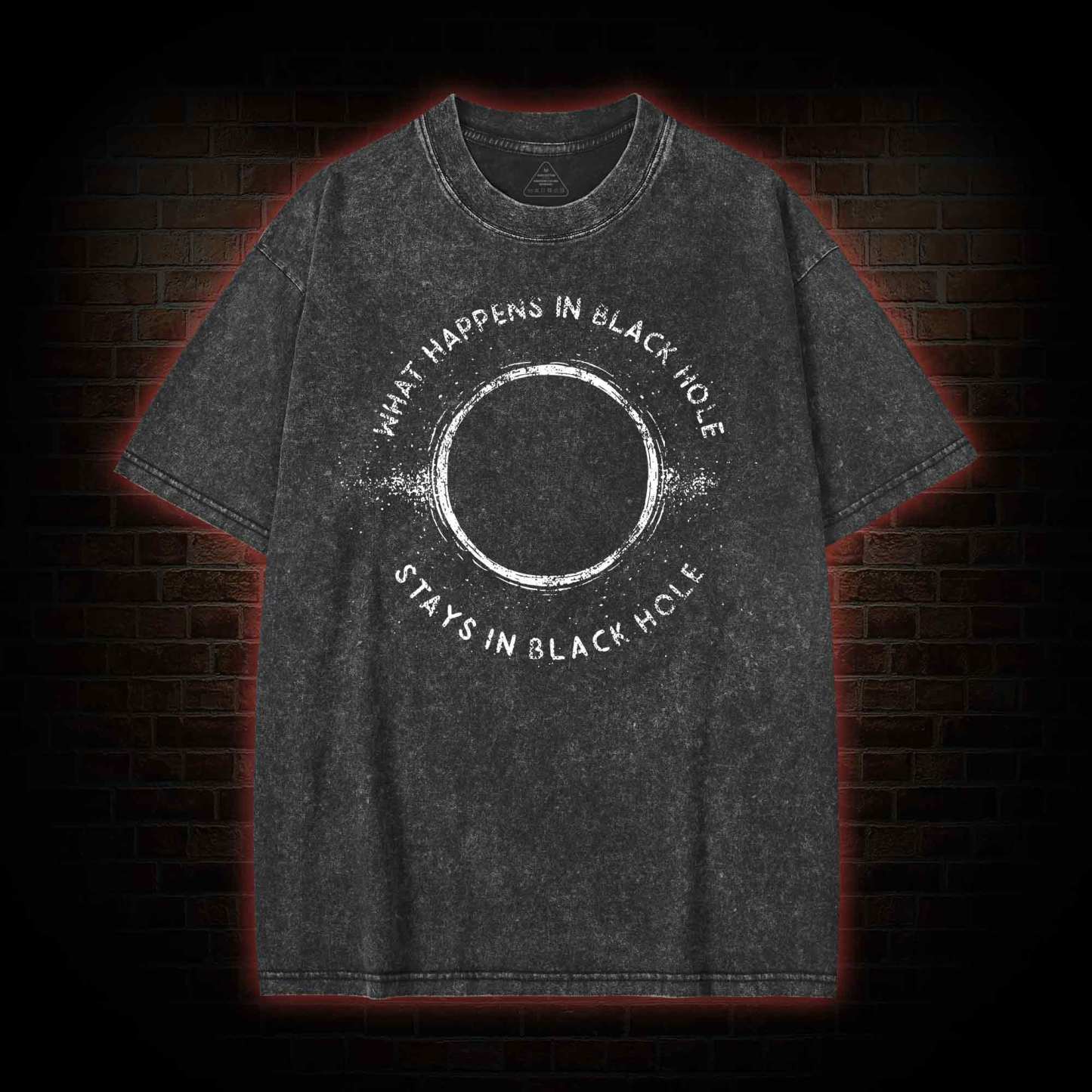 Black Hole Washed T-shirt with Dark Style