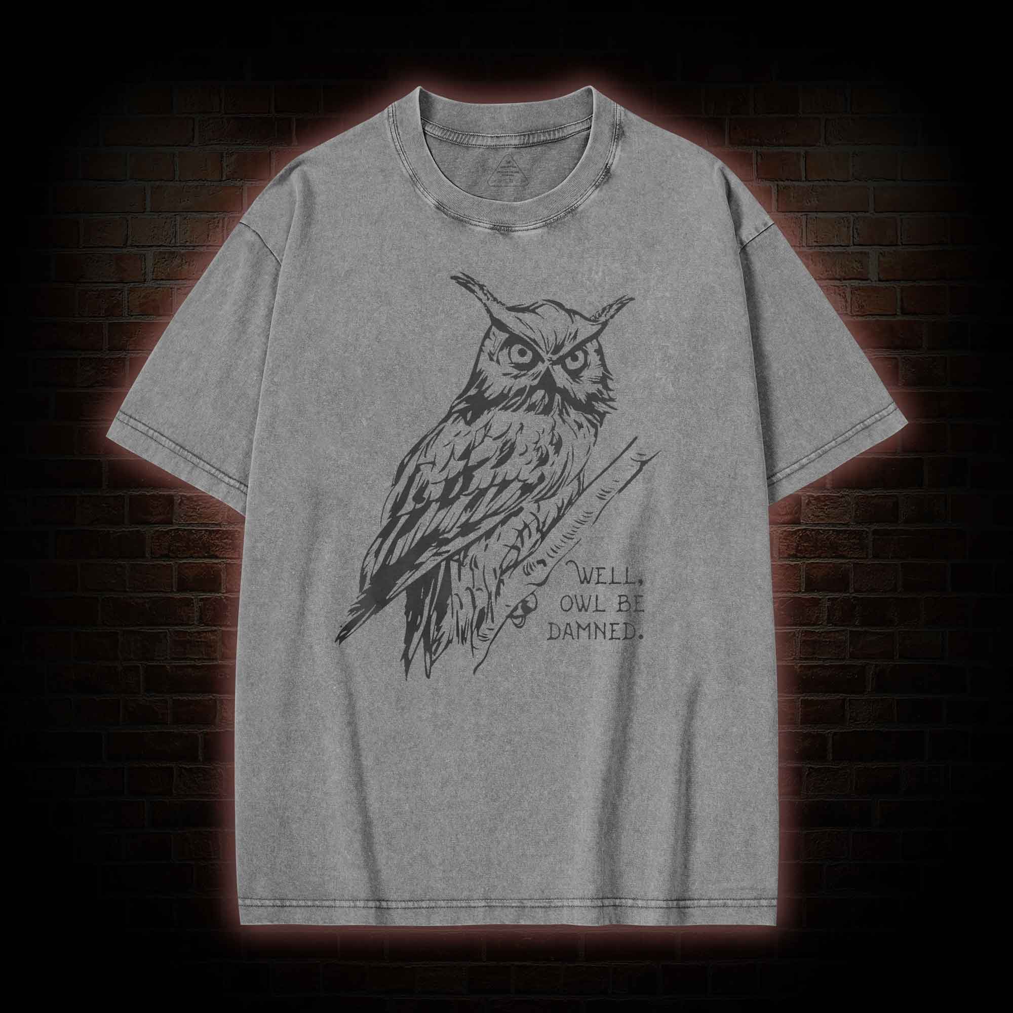 Well Owl Be Damned Washed T-shirt