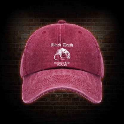 Black Death Washed Vintage Baseball Cap