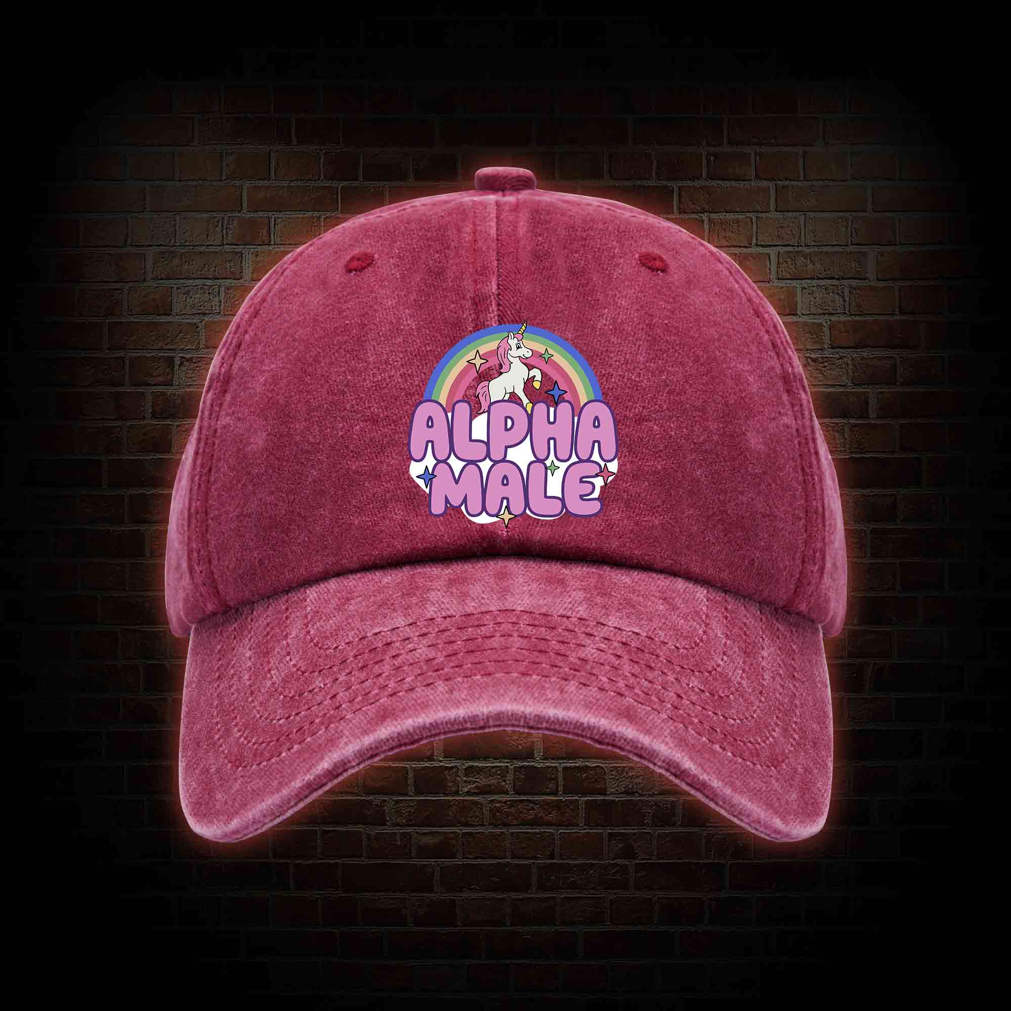 Alpha Male Washed Vintage Baseball Cap