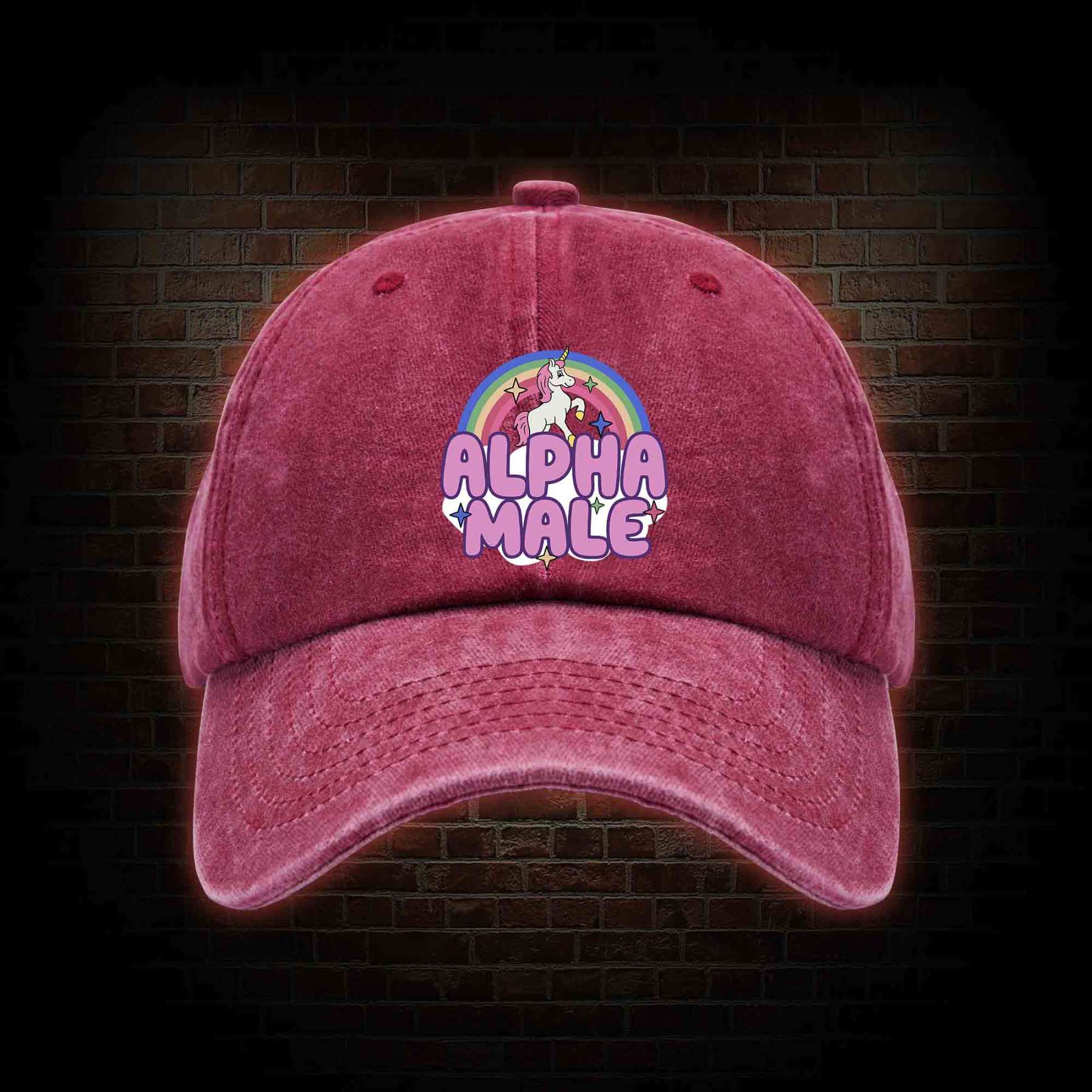 Alpha Male Washed Vintage Baseball Cap