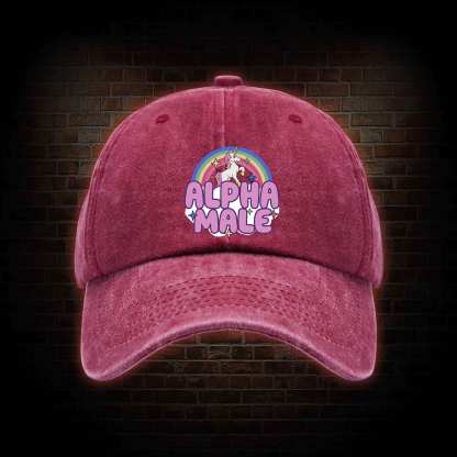 Alpha Male Washed Vintage Baseball Cap