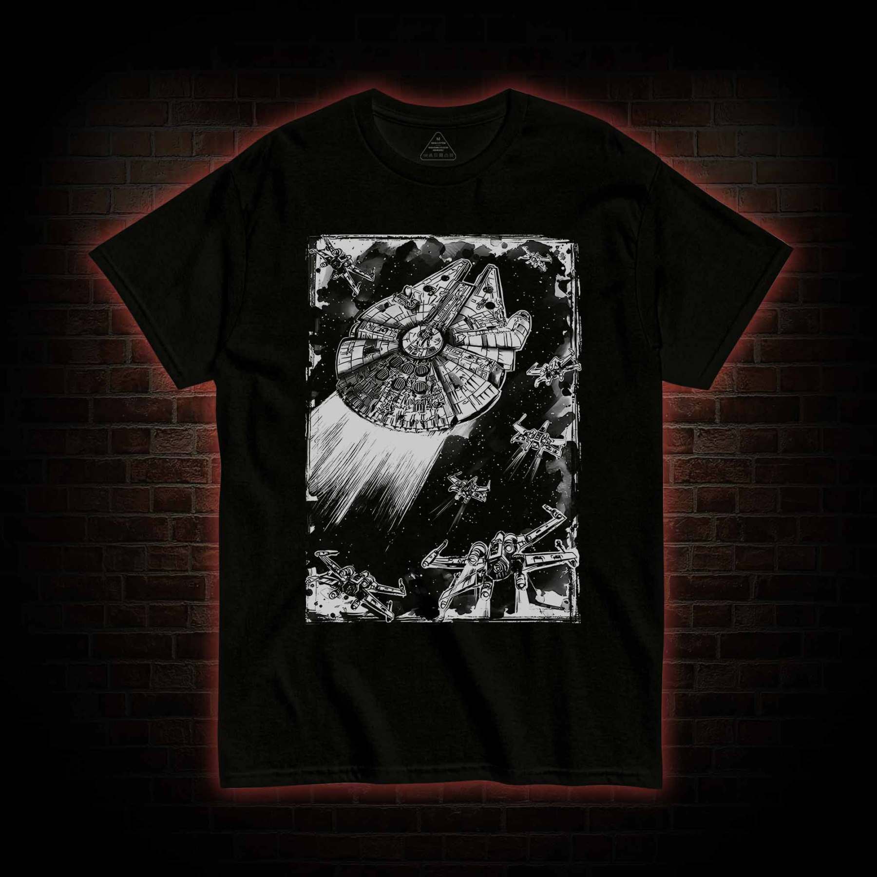 Vintage Space Ship T-Shirt  with Dark Style