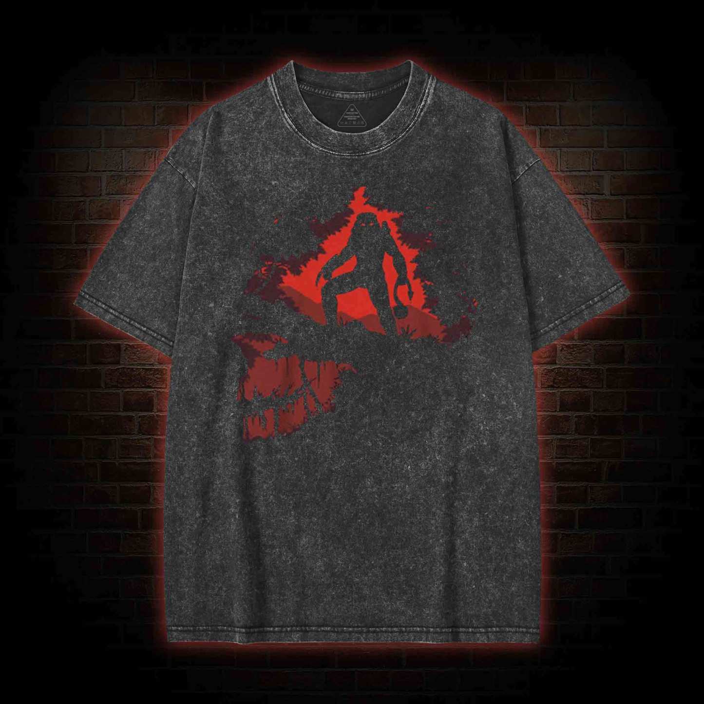 Skull Hunter Washed T-shirt with Dark Style