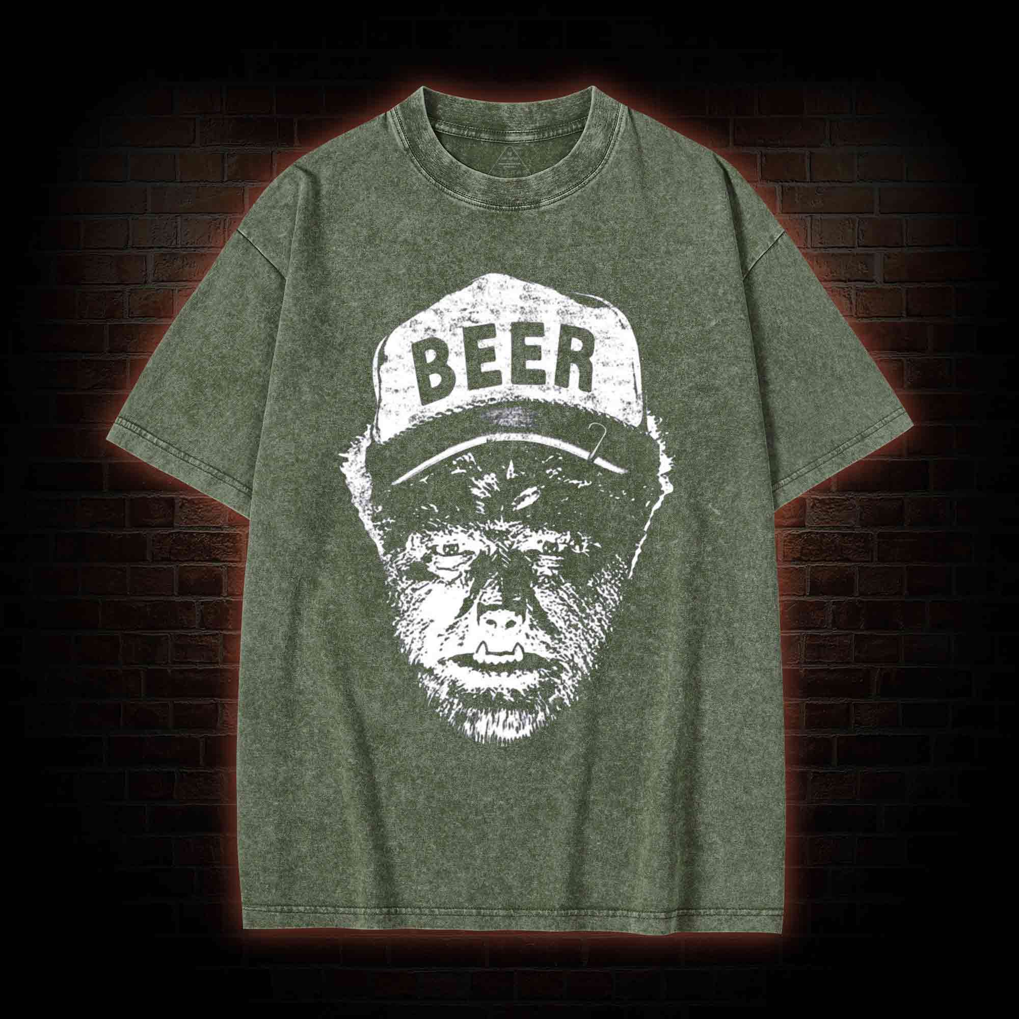 Beer Wolfman Washed T-shirt