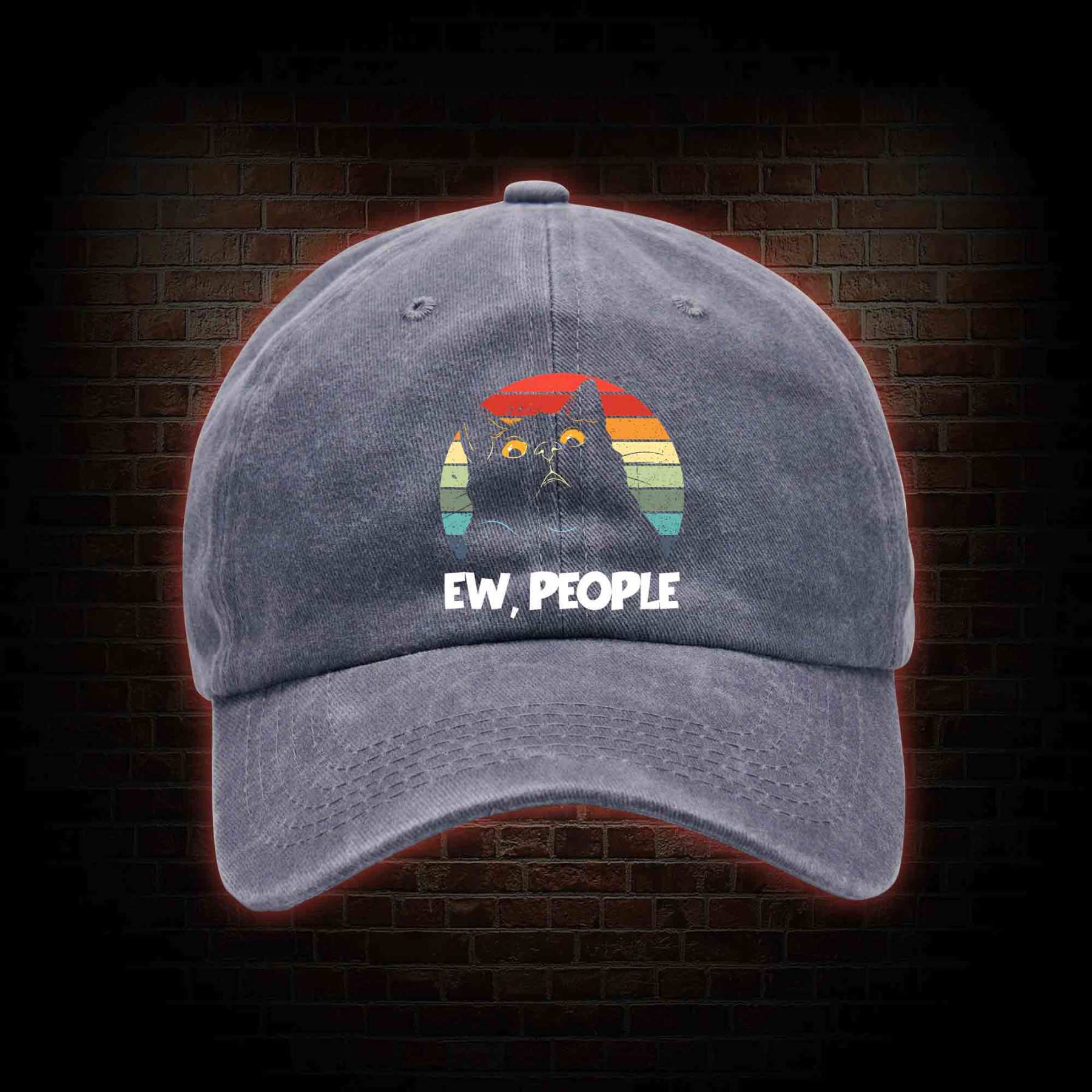 Ew People Washed Vintage Baseball Cap
