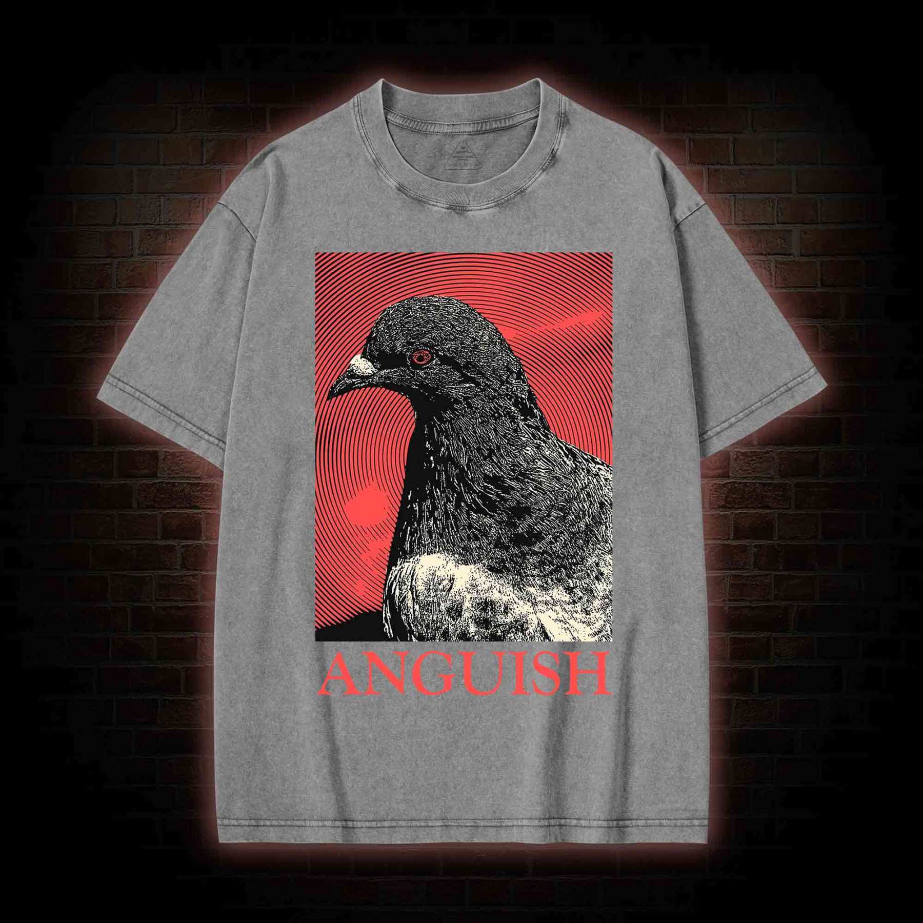 Anguish Pigeon Washed T-shirt