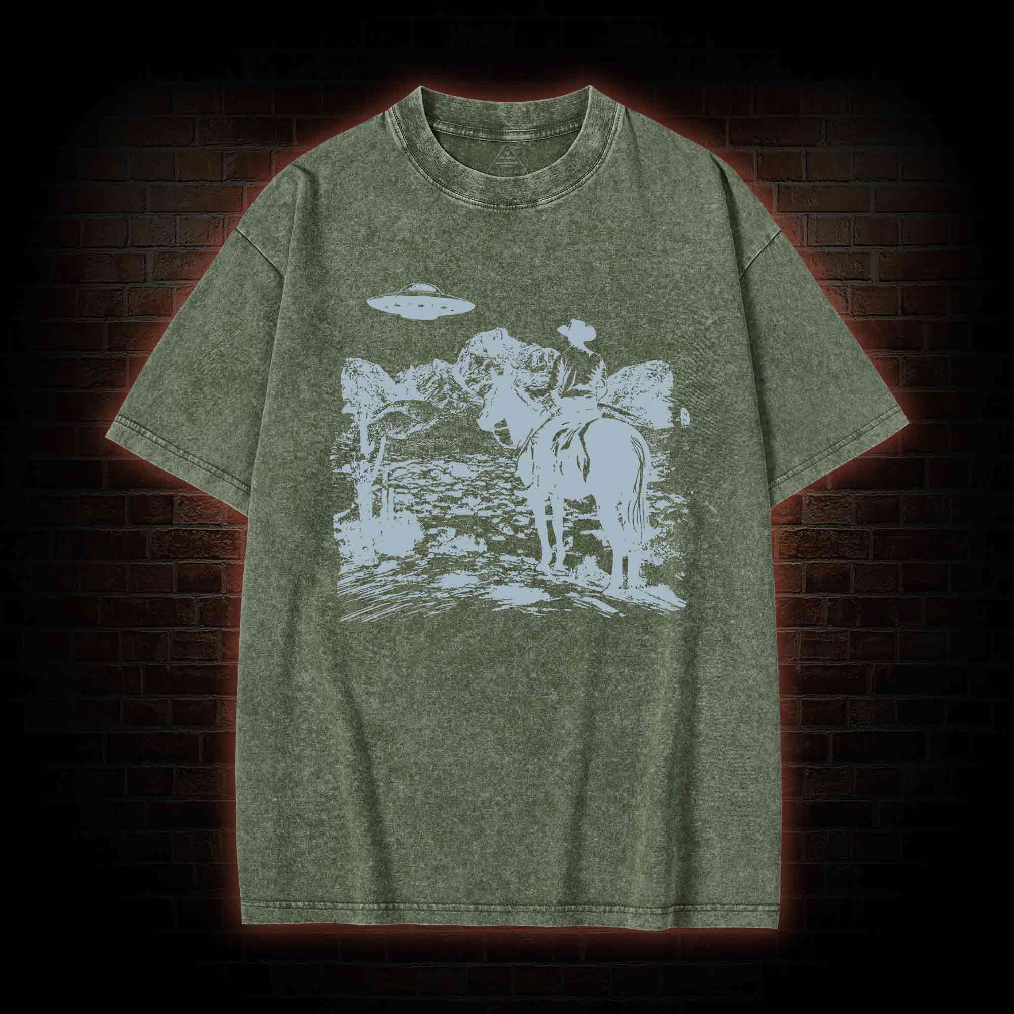 UFO Cowboy Washed T-shirt