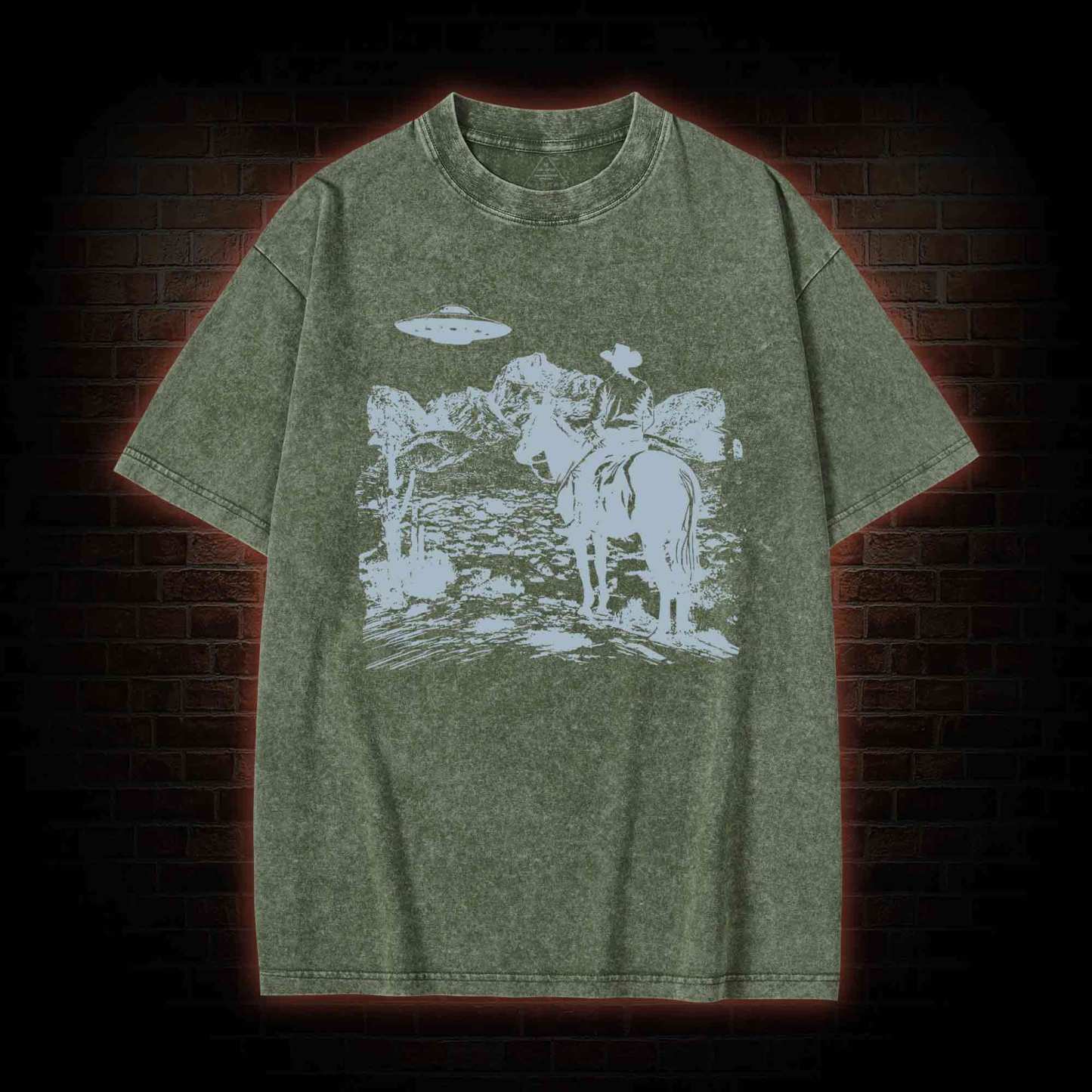 UFO Cowboy Washed T-shirt