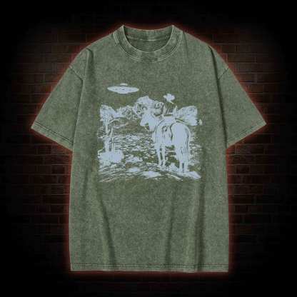 UFO Cowboy Washed T-shirt