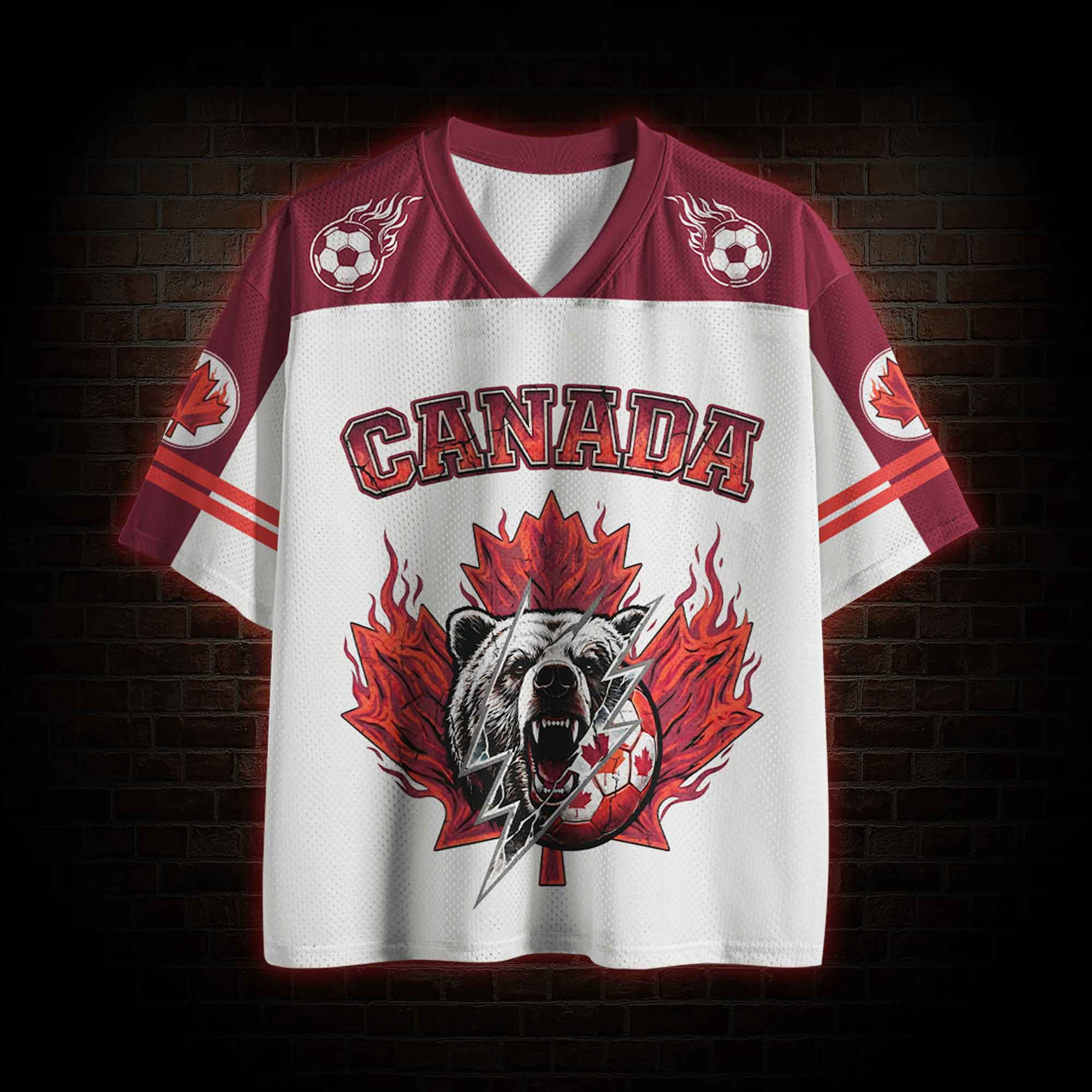 Personalized Canada Football Mesh Jersey