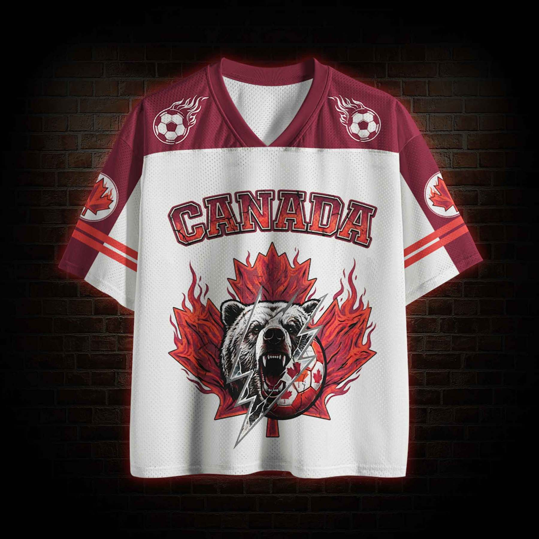 Personalized Canada Football Mesh Jersey