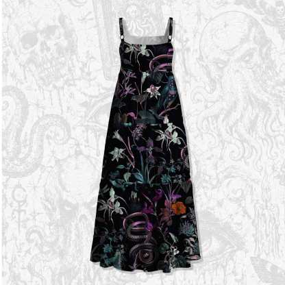 Forbidden Flora  Wide Straps Maxi Dress