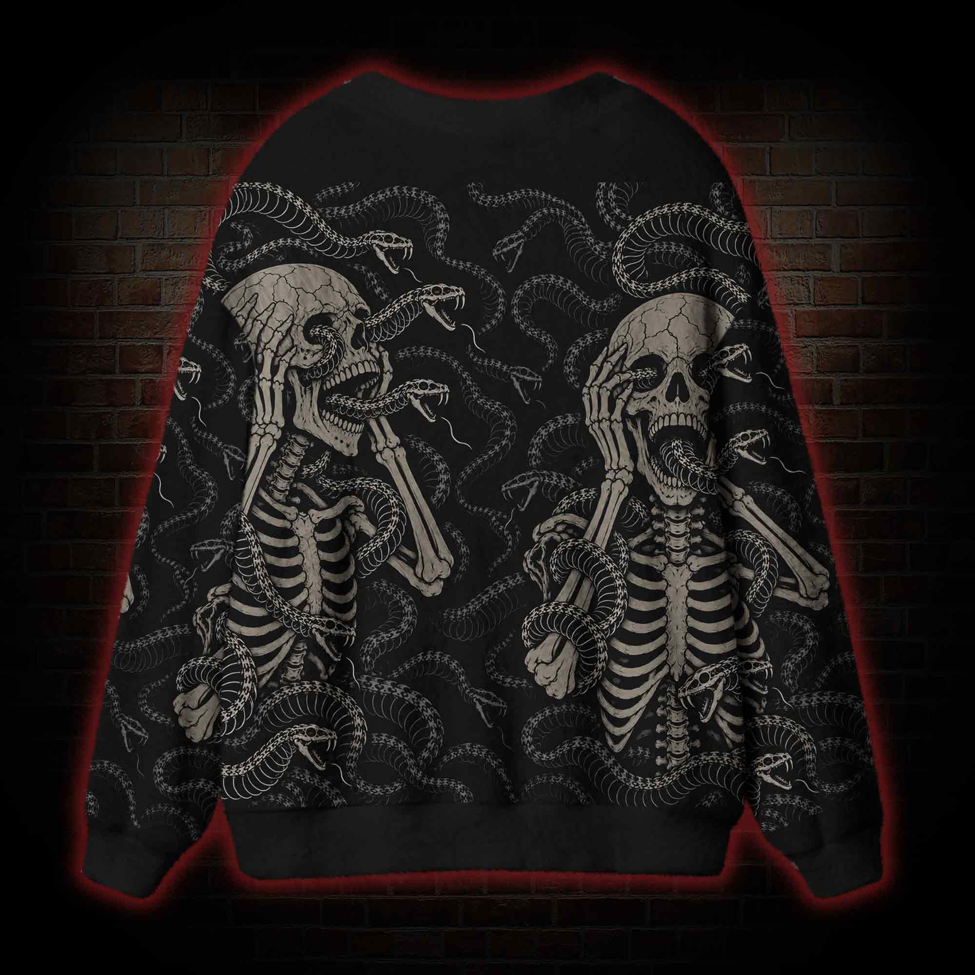 Sceraming Skeletons Cardigan Sweater