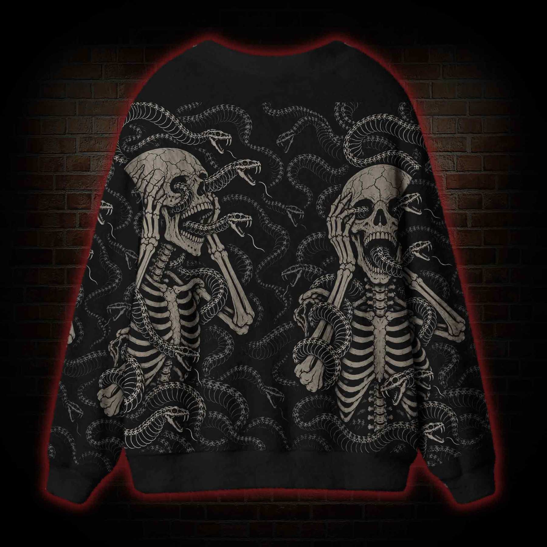 Sceraming Skeletons Cardigan Sweater