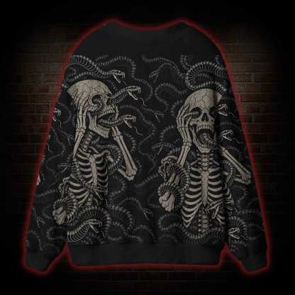 Sceraming Skeletons Cardigan Sweater