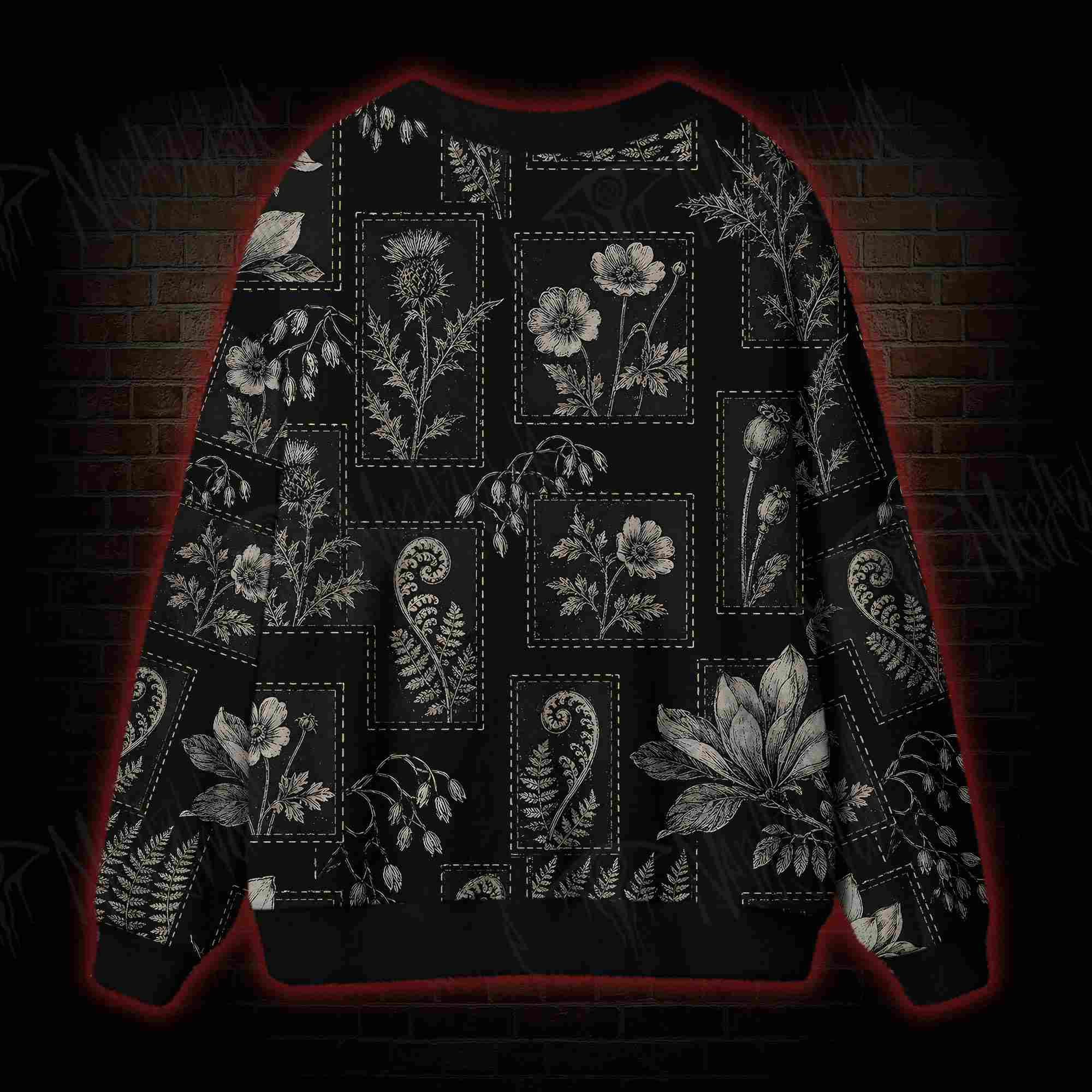 Midnight Herbarium Cardigan Sweater