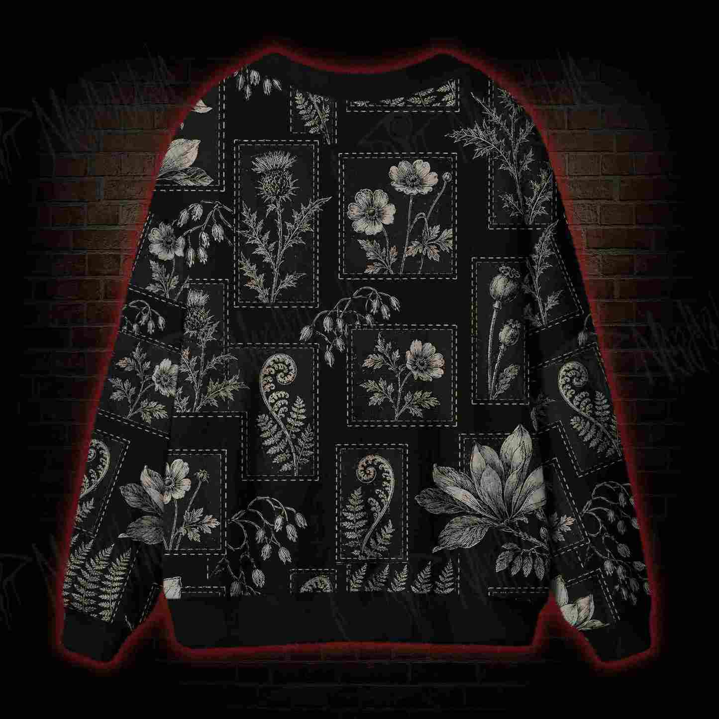 Midnight Herbarium Cardigan Sweater