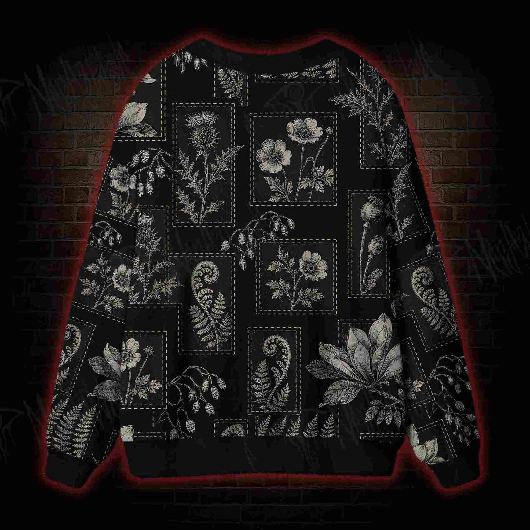 Midnight Herbarium Cardigan Sweater