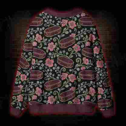 Floral Coffins Cardigan Sweater
