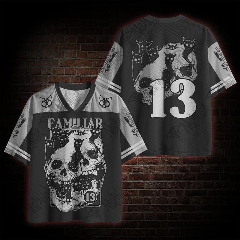 Cat Ghost Double Skull Mesh Jersey