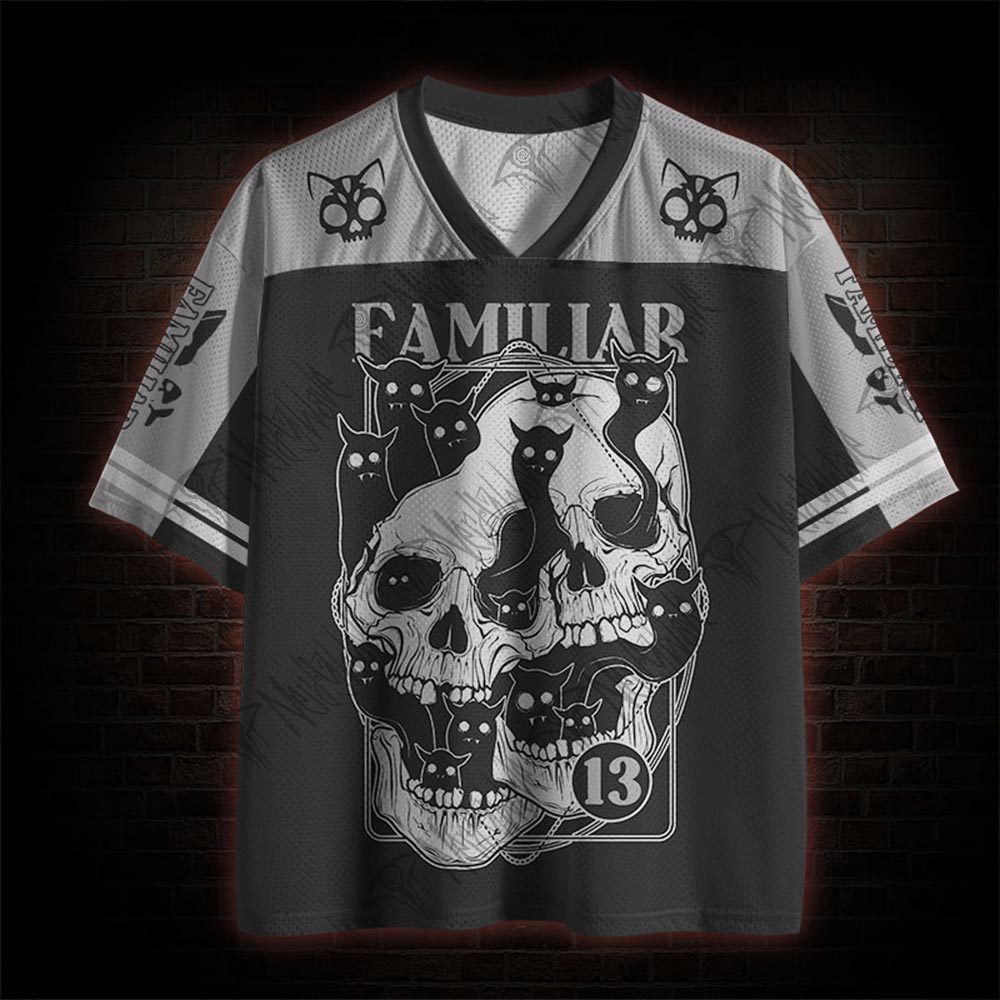 Cat Ghost Double Skull Mesh Jersey