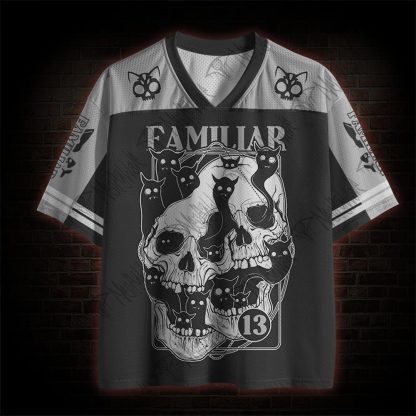 Cat Ghost Double Skull Mesh Jersey