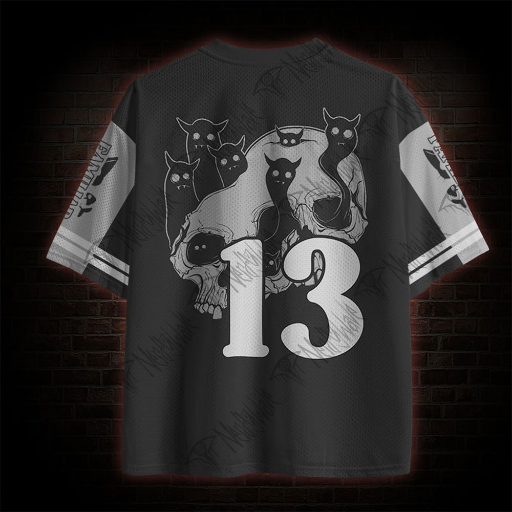 Cat Ghost Double Skull Mesh Jersey